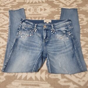 Rewind Embellished Blue Jeans Size 7/28W